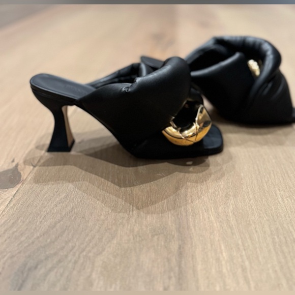 JW ANDERSON black twist chain heeled mules - Picture 2 of 6